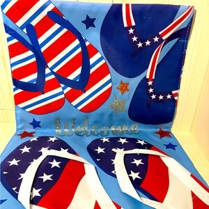 Brand new flip flop Welcome flag.